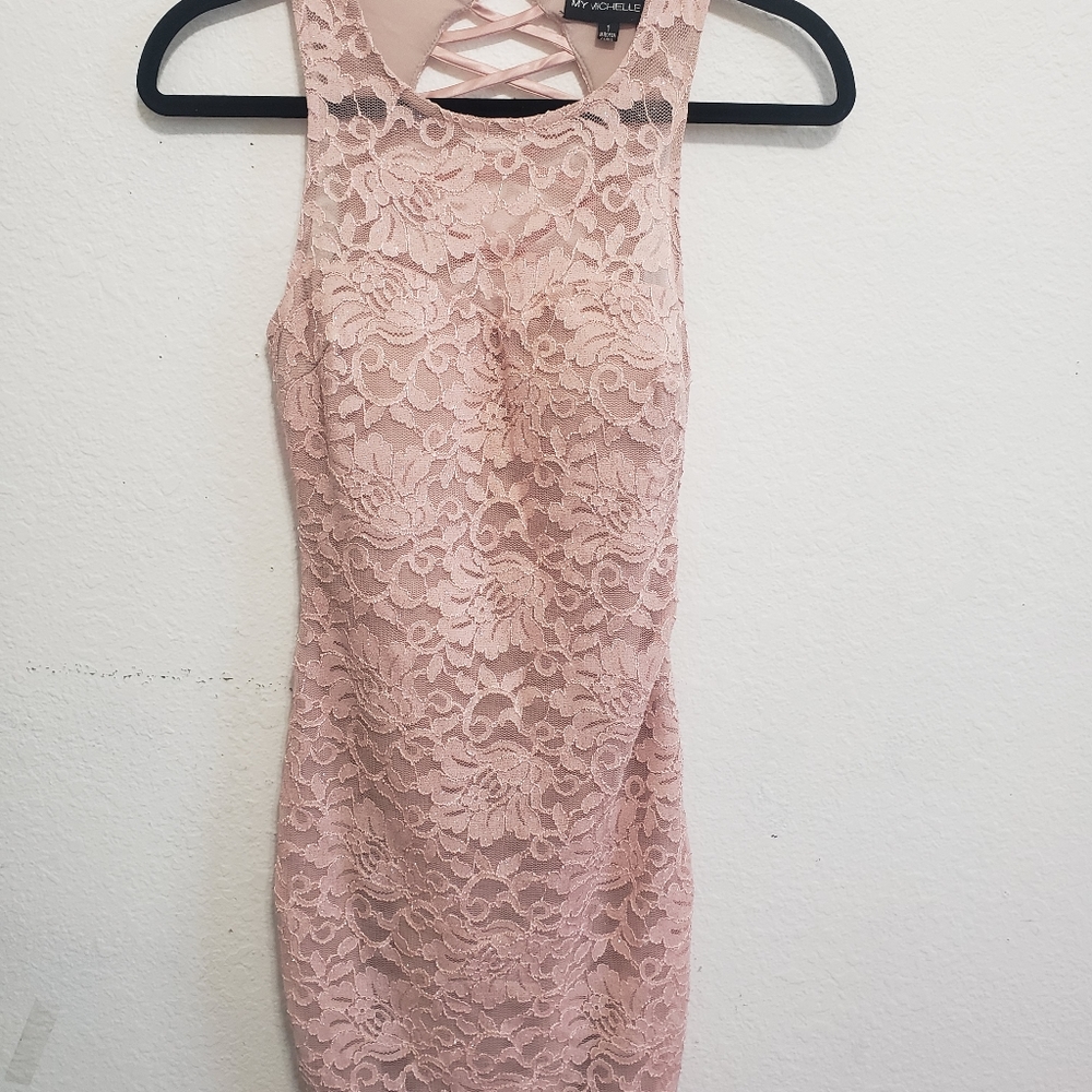 My Michelle Pink Glitter Juniors Size 1 Dress